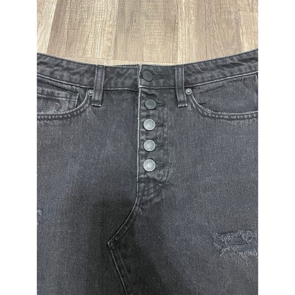 Free People | We The Free Black Denim Mini Skirt - Size: 25 - Picture 3 of 7